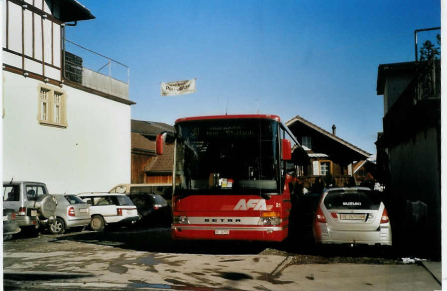 (091'801) - AFA Adelboden - Nr. 25/BE 26'702 - Setra (ex Nr. 12) am 28. Januar 2007 in Frutigen, Hotel Simplon