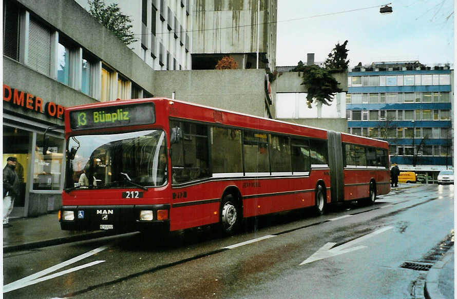 (091'906) - Bernmobil, Bern - Nr. 212/BE 513'212 - MAN am 12. Februar 2007 in Bern, City West