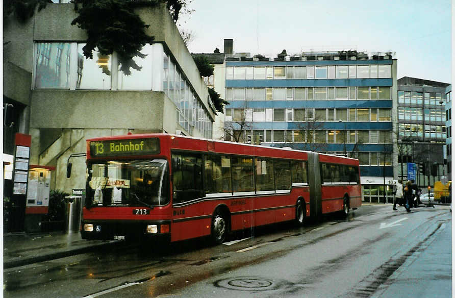 (091'911) - Bernmobil, Bern - Nr. 213/BE 513'213 - MAN am 12. Februar 2007 in Bern, City West