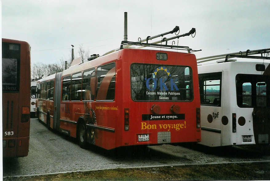 (092'029) - TPF Fribourg - Nr. 508/FR 300'412 - Volvo/Hess Gelenkduobus (ex TF Fribourg Nr. 108) am 17. Februar 2007 in Fribourg, Garage