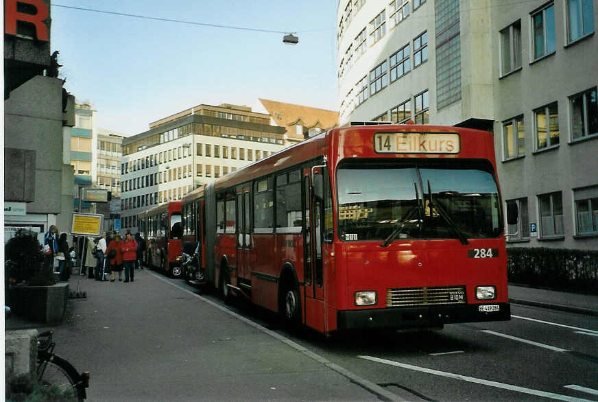 (092'303) - Bernmobil, Bern - Nr. 284/BE 419'284 - Volvo/R&J-Hess-Gangloff am 20. Februar 2007 in Bern, City West