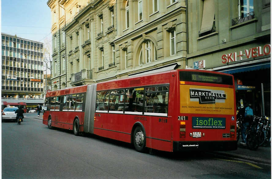 (092'311) - Bernmobil, Bern - Nr. 241/BE 518'241 - Van Hool am 20. Februar 2007 in Bern, Hirschengraben