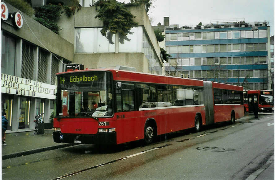 (092'321) - Bernmobil, Bern - Nr. 261/BE 572'261 - Volvo/Hess am 26. Februar 2007 in Bern, City West