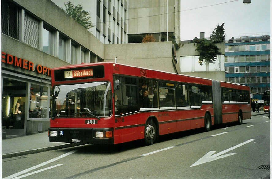 (092'334) - Bernmobil, Bern - Nr. 240/BE 513'240 - MAN am 27. Februar 2007 in Bern, City West