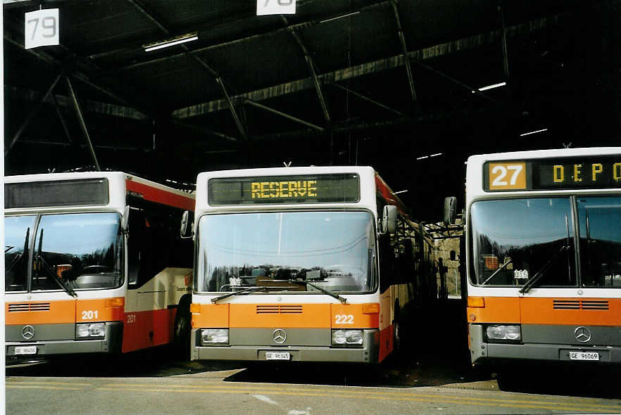 (092'829) - TPG Genve - Nr. 222/GE 96'345 - Mercedes am 17. Mrz 2007 in Genve, Dpt