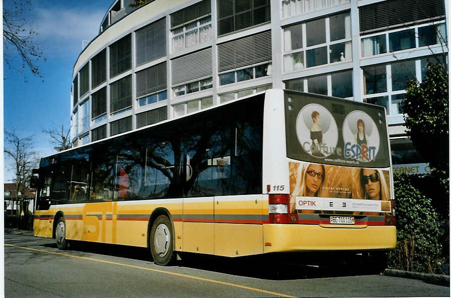 (093'009) - STI Thun - Nr. 115/BE 700'115 - MAN am 19. Mrz 2007 bei der Schifflndte Thun