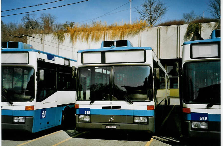 (093'612) - TL Lausanne - Nr. 655/VD 278'727 - Mercedes (ex VBZ Zrich Nr. 581) am 7. April 2007 in Lausanne, Dpt Borde