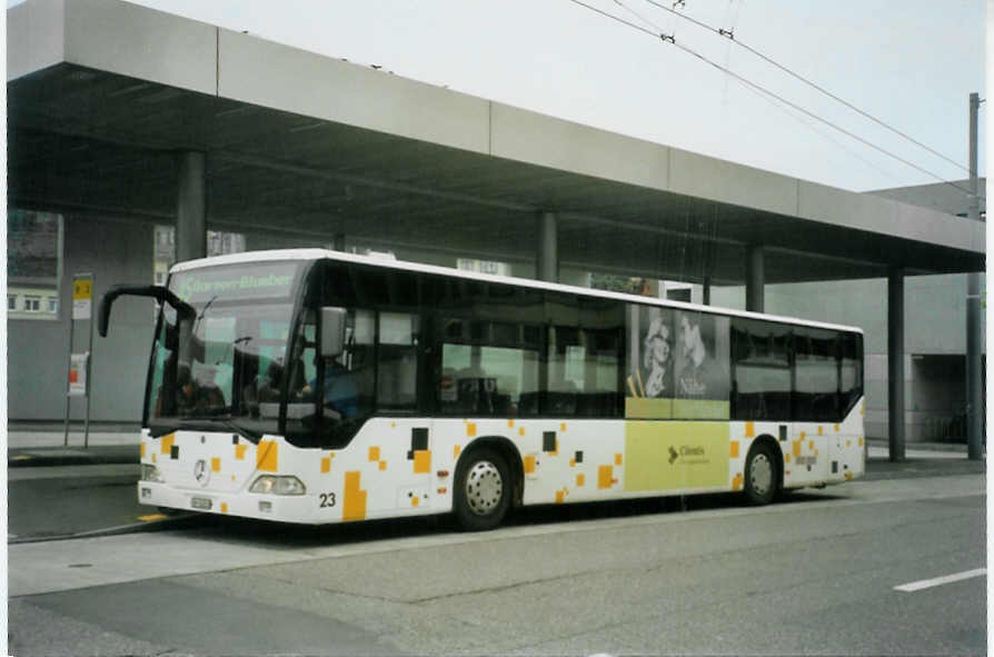 (095'126) - SB Schaffhausen - Nr. 23/SH 54'323 - Mercedes (ex Rattin, Schaffhausen Nr. 23) am 2. Juni 2007 beim Bahnhof Schaffhausen