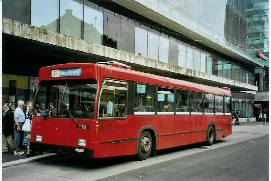 (095'310) - Bernmobil, Bern - Nr. 116/BE 427'116 - Volvo/R&J am 8. Juni 2007 beim Bahnhof Bern