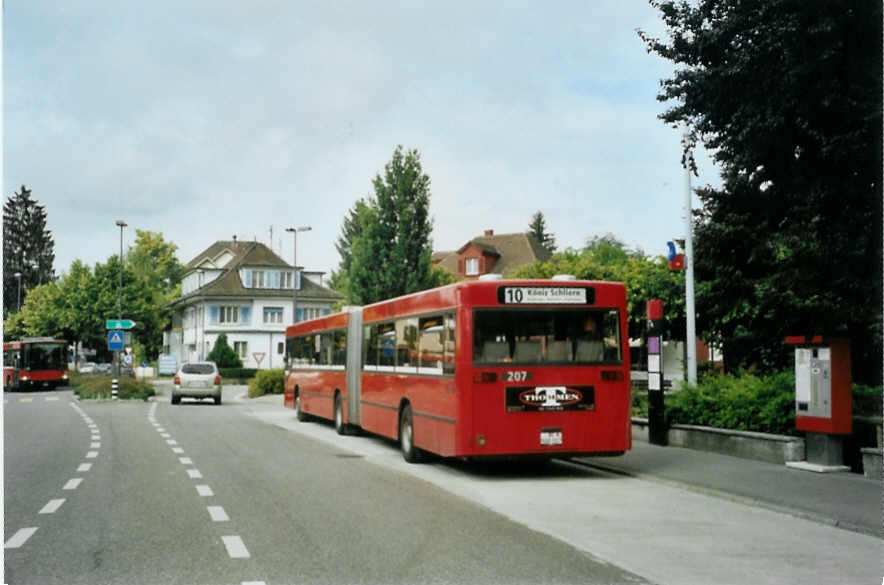 (095'327) - Bernmobil, Bern - Nr. 207/BE 500'207 - MAN am 8. Juni 2007 in Ostermundigen, Zollgasse