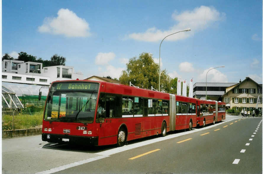 (095'408) - Bernmobil, Bern - Nr. 247/BE 518'247 - Van Hool am 8. Juni 2007 in Kniz, Weiermatt