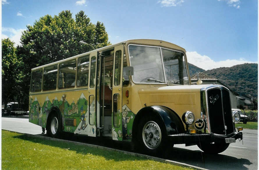 (095'605) - Borcard, Grandvillard - Nr. 3/FR 300'543 - Saurer/R&J (ex Guillard, Bex) am 23. Juni 2007 in Aigle, Saurertreffen