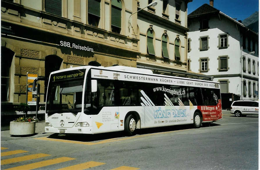 (095'717) - PostAuto Wallis - VS 241'959 - Mercedes am 23. Juni 2007 beim Bahnhof Brig