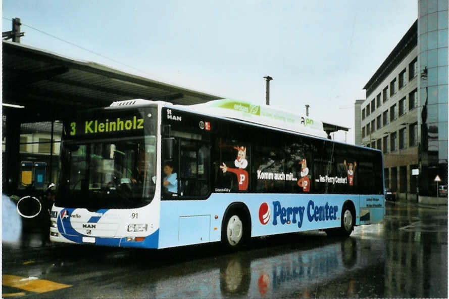 (096'535) - BOGG Wangen b.O. - Nr. 91/SO 120'402 - MAN am 21. Juli 2007 beim Bahnhof Olten