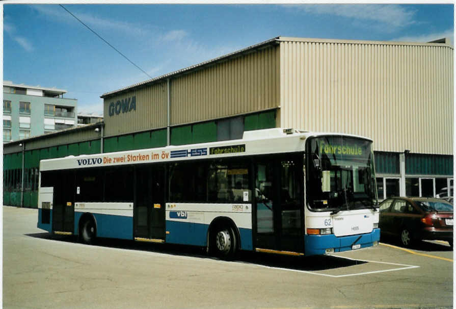 (096'722) - VBL Luzern - Nr. 62/LU 15'001 - Volvo/Hess am 23. Juli 2007 in Luzern, Garage Gowa