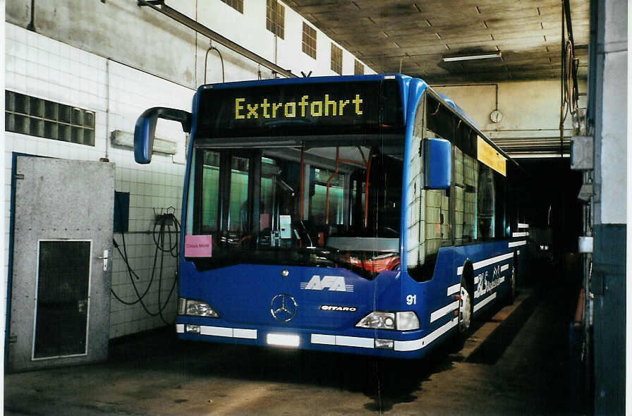 (096'931) - AFA Adelboden - Nr. 91/BE 25'802 - Mercedes (ex Nr. 2) am 1. August 2007 im Autobahnhof Adelboden