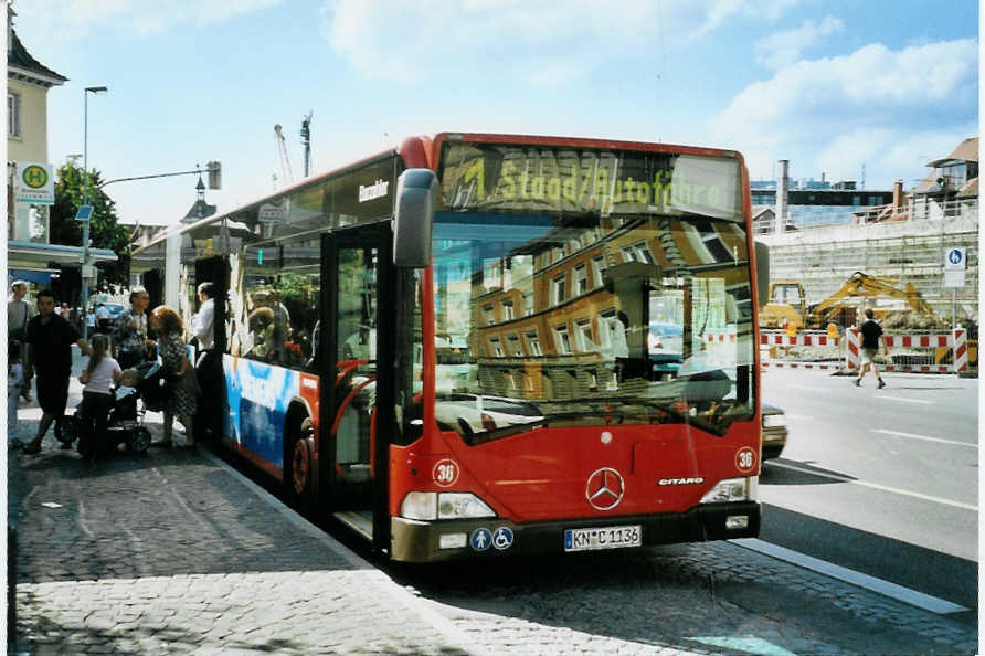 (097'511) - SWK Konstanz - Nr. 36/KN-C 1136 - Mercedes am 18. August 2007 in Konstanz, Bodanplatz