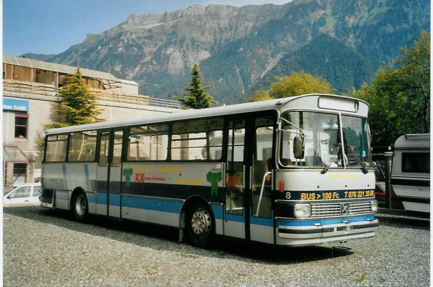 (098'201) - Mysterytours, Interlaken - Nr. 8 - Setra (ex AFA Adelboden Nr. 8; ex TPYG Yverdon Nr. 2) am 26. August 2007 in Interlaken, Sendlistrasse