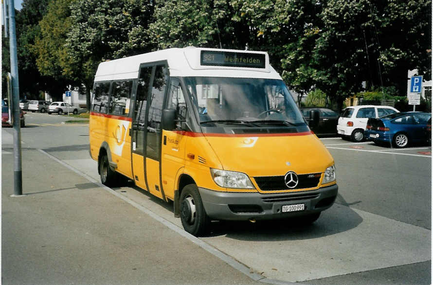 (098'714) - PostAuto Ostschweiz - TG 100'991 - Mercedes am 15. September 2007 beim Bahnhof Weinfelden