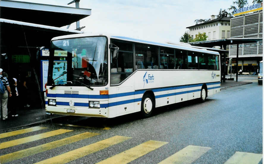 (099'823) - FART Locarno - Nr. 93/TI 125'593 - Mercedes am 4. Oktober 2007 beim Bahnhof Locarno