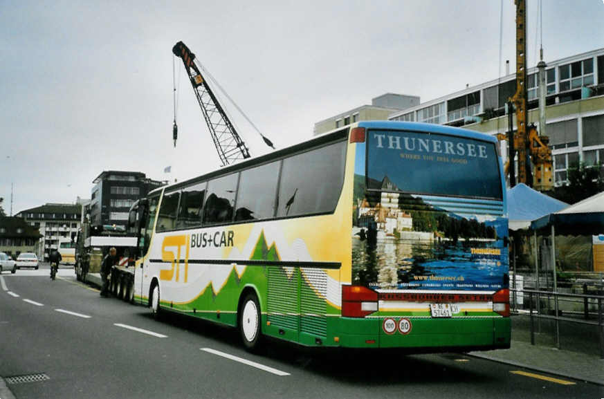 (100'436) - STI Thun - Nr. 38/BE 57'461 - Setra (ex AvH Heimenschwand Nr. 8) am 24. Oktober 2007 bei der Schifflndte Thun