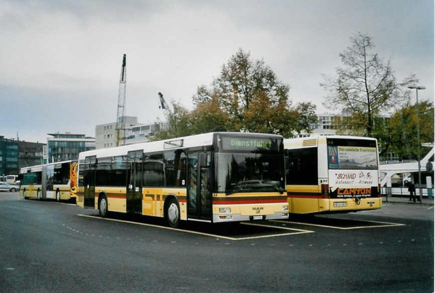 (100'510) - STI Thun - Nr. 94/BE 572'094 - MAN am 26. Oktober 2007 beim Bahnhof Thun (prov. Haltestelle)