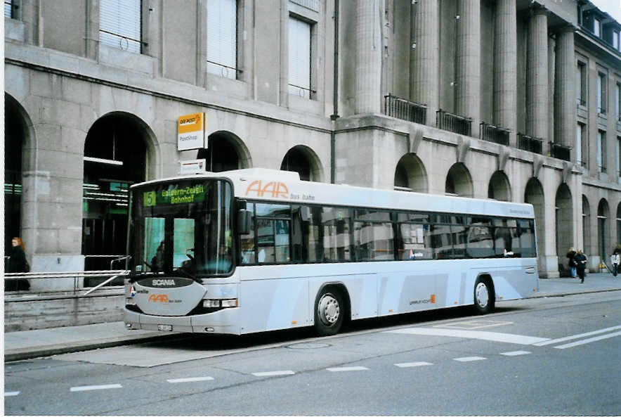 (100'822) - AAR bus+bahn, Aarau - Nr. 156/AG 368'156 - Scania/Hess am 3. November 2007 beim Bahnhof Aarau