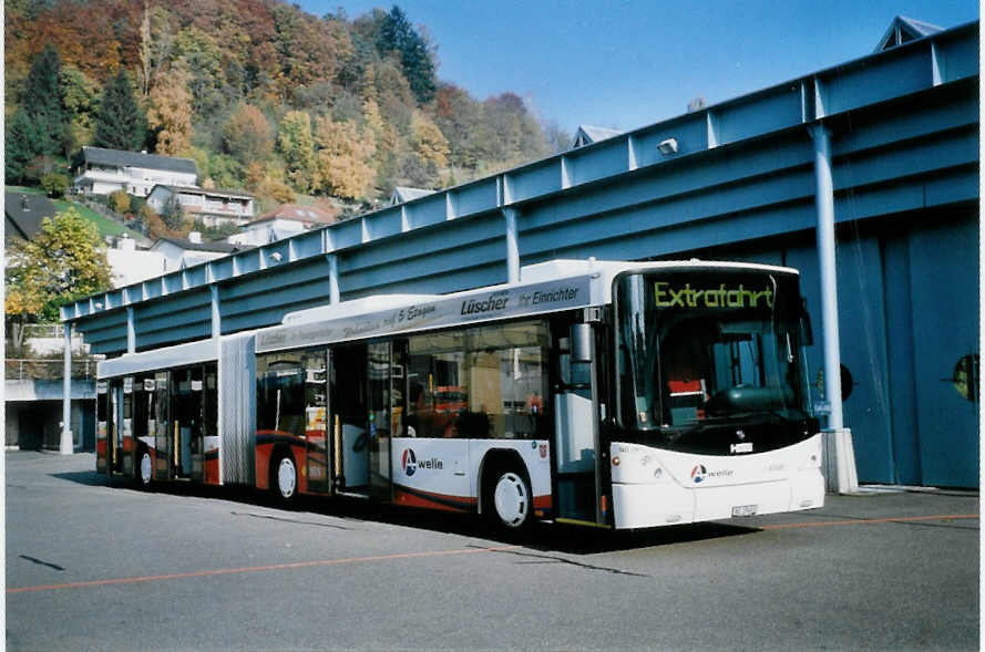 (100'926) - RVBW Wettingen - Nr. 140/AG 19'403 - Scania/Hess am 3. November 2007 in Wettingen, Garage