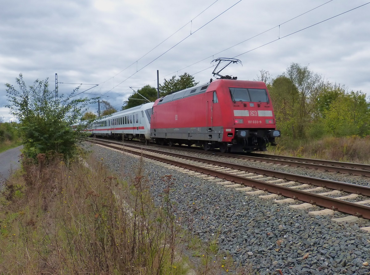 101 033-9 IC nach Karlsruhe westliche Ausfahrt Nordhausen 27.09.2020