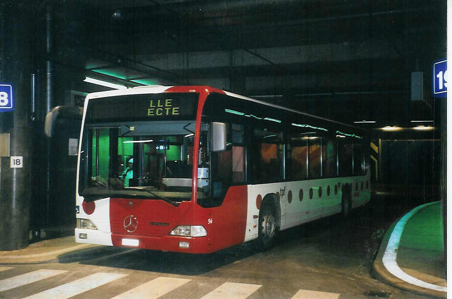 (101'112) - TPF Fribourg - Nr. 56/FR 300'328 - Mercedes am 17. November 2007 in Fribourg, Busbahnhof