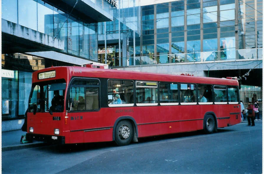 (101'129) - Bernmobil, Bern - Nr. 114/BE 366'114 - Volvo/R&J am 17. November 2007 beim Bahnhof Bern