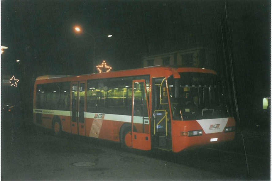 (102'708) - AOT Amriswil - Nr. 12/TG 121'300 - Neoplan (ex SBC Chur Nr. 20) am 29. Dezember 2007 beim Bahnhof Amriswil