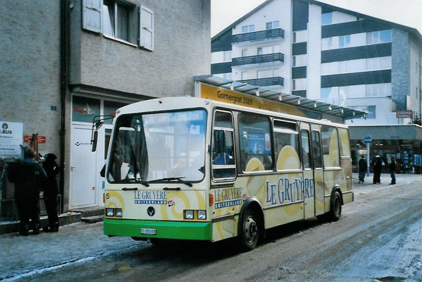 (102'720) - OBZ Zermatt - Nr. 5/VS 192'608 - Vetter am 30. Dezember 2007 beim Bahnhof Zermatt