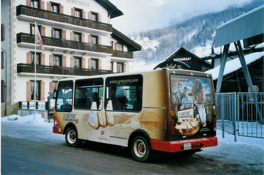 (102'724) - OBZ Zermatt - Nr. 11/VS 164'911 - Vetter am 30. Dezember 2007 beim Bahnhof Zermatt