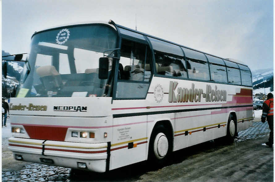 (103'029) - Kander-Reisen, Frutigen - Nr. 4/BE 19'376 - Neoplan am 6. Januar 2008 in Adelboden, Weltcup