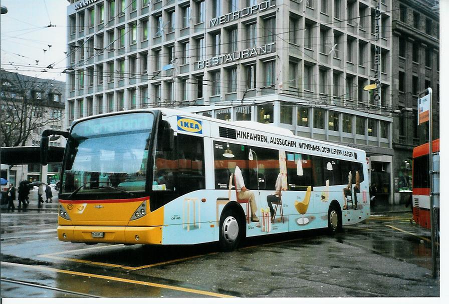 (103'323) - Casutt, Gossau - SG 289'531 - Van Hool am 7. Januar 2008 beim Bahnhof St. Gallen