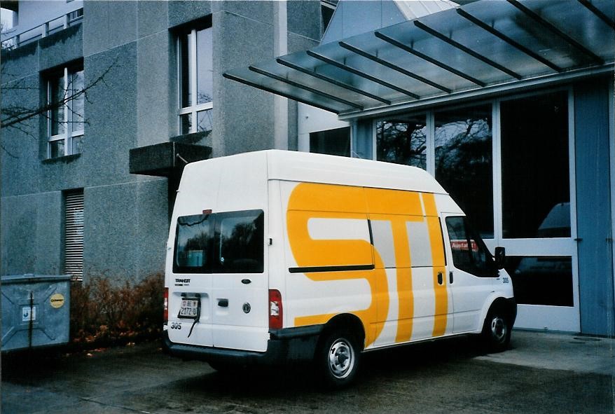 (103'817) - Aus dem Archiv: STI Thun - Nr. 305/BE 2172 U - Ford am 30. Januar 2008 in Thun, Garage