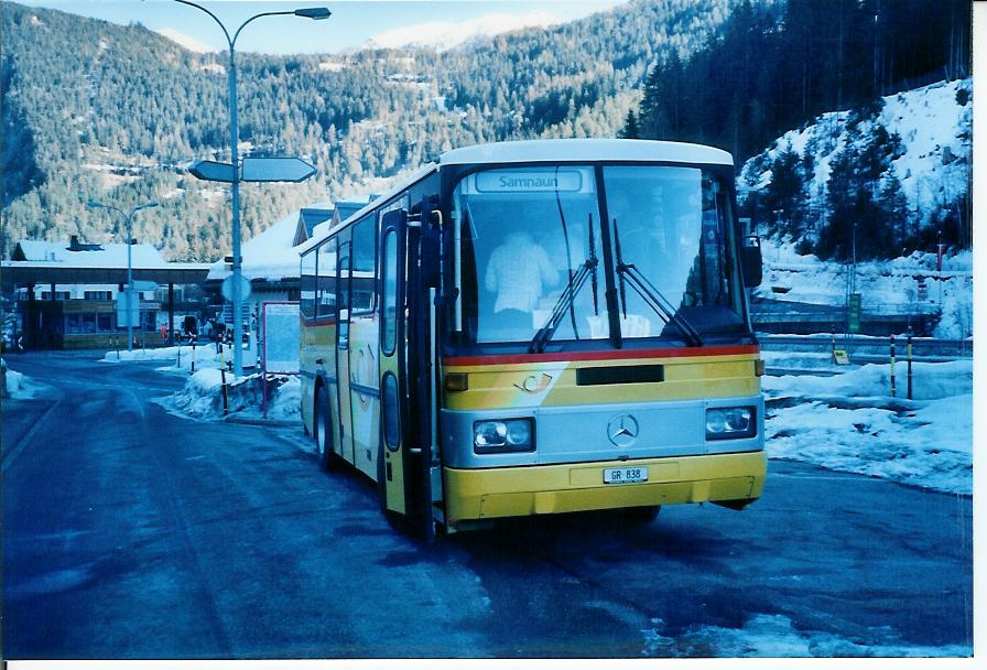 (104'413) - Zegg, Samnaun - GR 838 - Mercedes/FHS (ex PostAuto Graubnden; ex P 23'324) am 19. Februar 2008 in Martina, Post