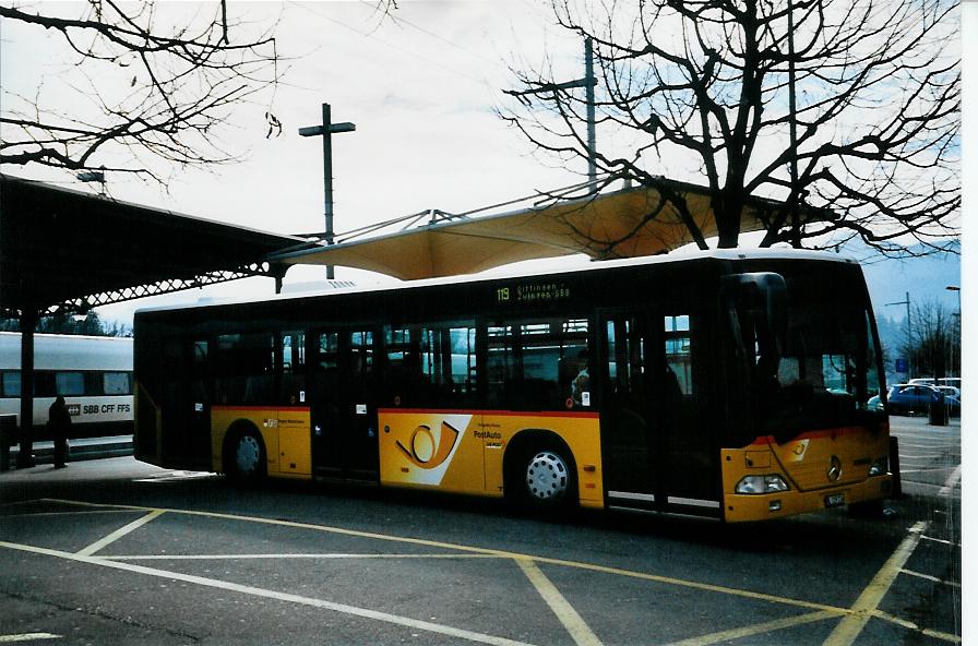 (104'516) - PostAuto Nordschweiz - BL 119'114 - Mercedes am 20. Februar 2008 beim Bahnhof Laufen