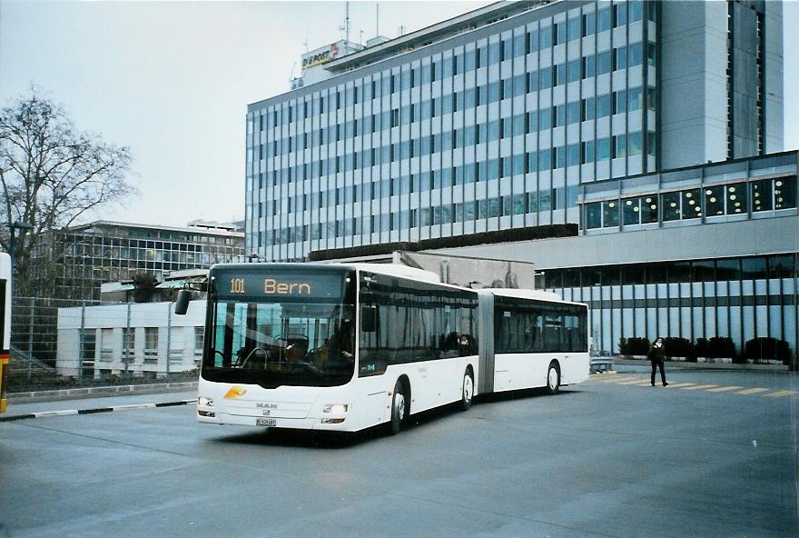 (104'616) - PostAuto Bern - Nr. 653/BE 639'487 - MAN am 20. Februar 2008 in Bern, Postautostation