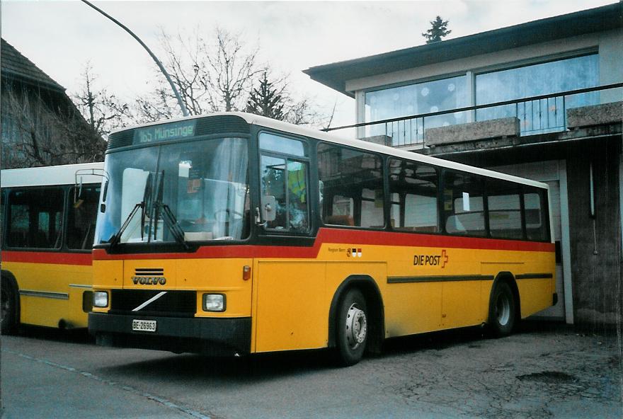 (105'311) - Lengacher, Mnsingen - Nr. 4/BE 26'963 - Volvo/Hess (ex Steiner, Messen) am 16. Mrz 2008 in Kirchdorf, Garage