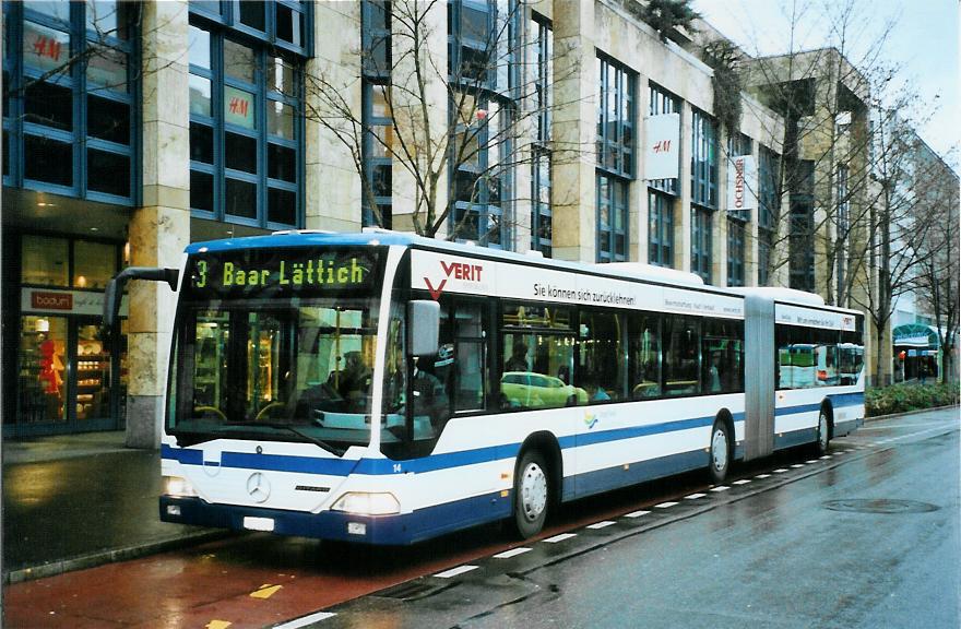 (105'404) - ZVB Zug - Nr. 14/ZG 3364 - Mercedes am 17. Mrz 2008 in Zug, Metalli