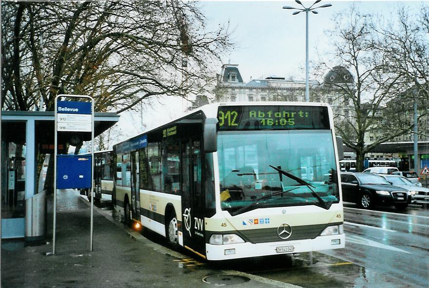 (105'430) - AZZK Zollikon - Nr. 45/ZH 541'045 - Mercedes am 17. Mrz 2008 in Zrich, Bellevue