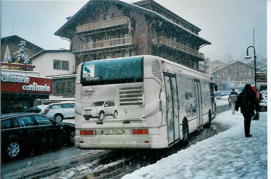 (105'535) - TMR Martigny - Nr. 108/VS 27'934 - Irisbus am 21. Mrz 2008 in Verbier, Place Central