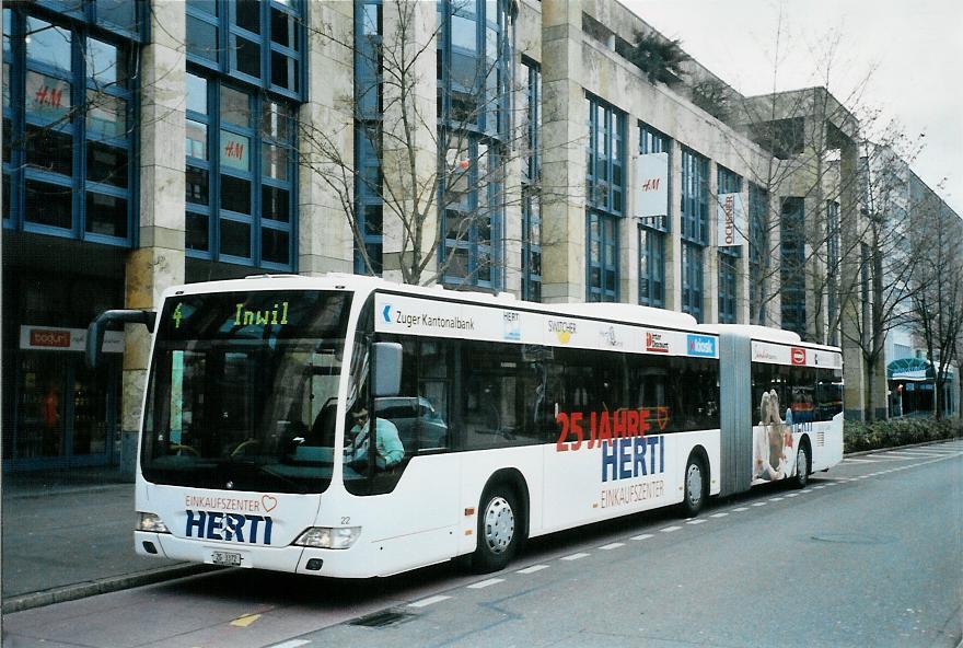 (105'726) - ZVB Zug - Nr. 22/ZG 3372 - Mercedes am 23. Mrz 2008 in Zug, Metalli