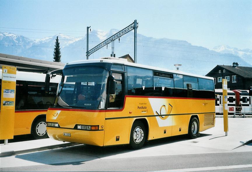 (106'923) - Dillier, Sarnen - Nr. 12/OW 10'209 - Neoplan am 10. Mai 2008 beim Bahnhof Sarnen