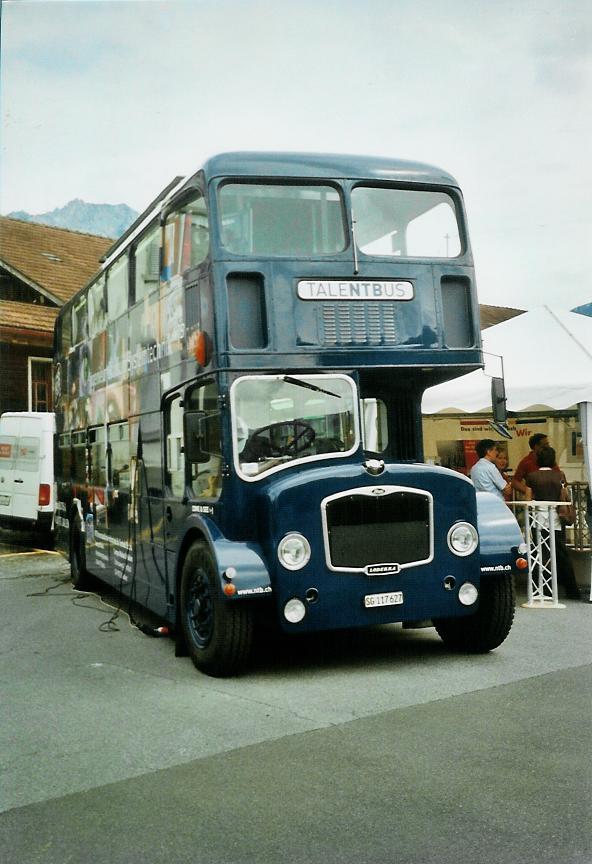 (107'501) - NTB, Buchs - SG 117'627 - Lodekka (ex Londonbus) am 24. Mai 2008 beim Bahnhof Buchs