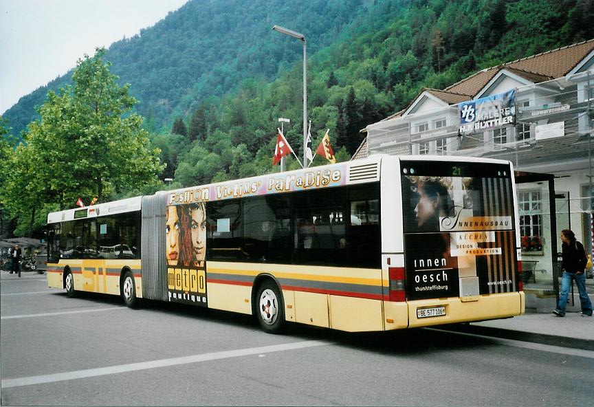 (107'922) - STI Thun - Nr. 106/BE 577'106 - MAN am 15. Juni 2008 beim Bahnhof Interlaken Ost