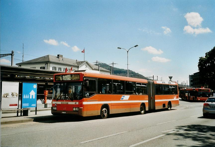 (108'214) - BOGG Wangen b.O. - Nr. 42/SO 21'839 - Mercedes/Hess (ex SOO Olten Nr. 42) am 21. Juni 2008 beim Bahnhof Olten