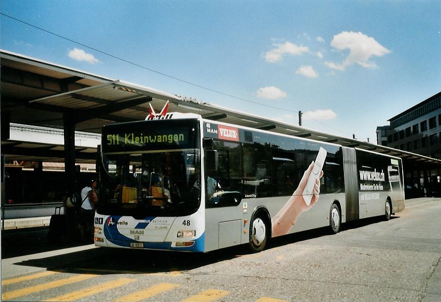 (108'215) - BOGG Wangen b.O. - Nr. 48/SO 83'511 - MAN am 21. Juni 2008 beim Bahnhof Olten